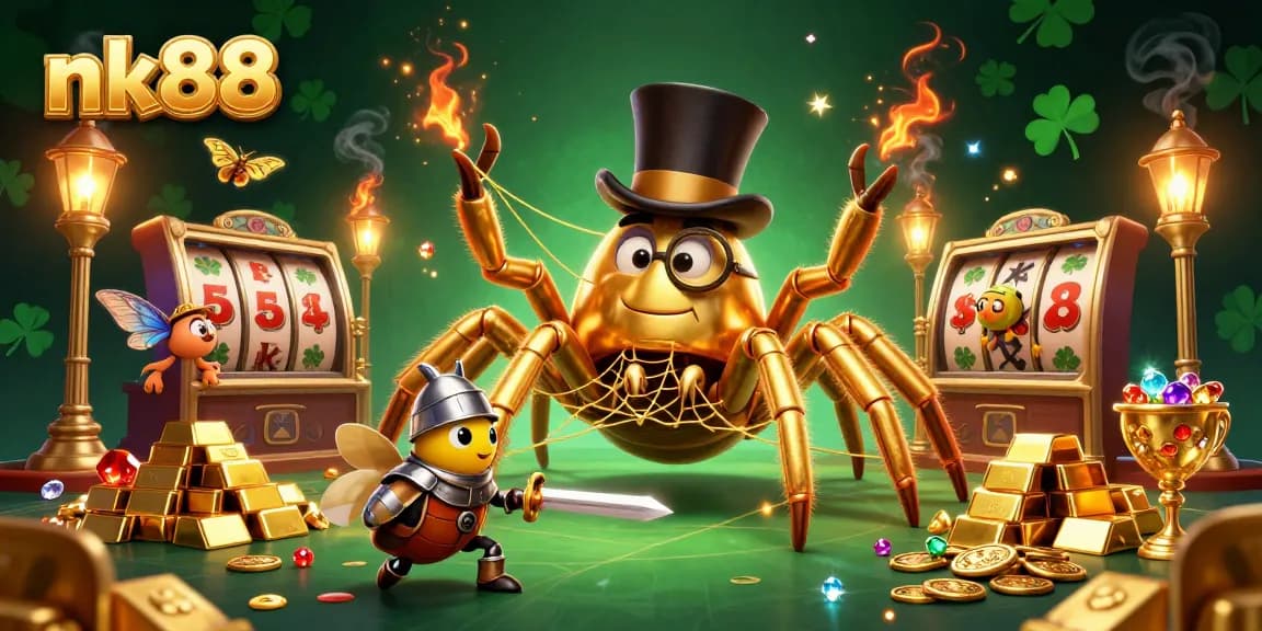 Experience thrilling gaming with nk88’s dynamic illustration featuring exciting casino elements.