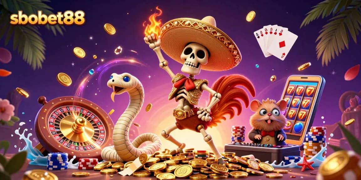 Mulai pengalaman bermain sbobet88 yang seru dengan skeleton mariachi dan harta emas.