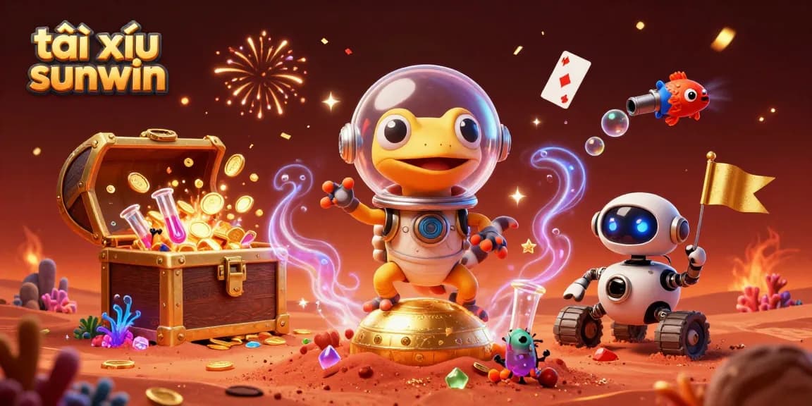 Experience winning at tài xỉu sunwin with vibrant 3D illustration capturing casino excitement.