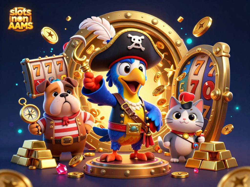 Gioca alle slots non AAMS mentre il pirata e i suoi amici esplorano ricchezze con slot e tesori.