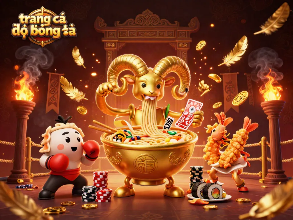 Các cược hấp dẫn tại trang cá đọ bóng đá với hình ảnh ngộ nghĩnh từ món ăn Nhật Bản đầy màu sắc.