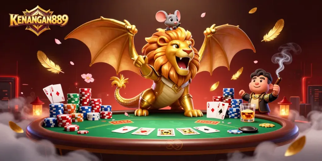 Experience exciting action with KENANGAN889 as a chimera creature and mouse jockey heroically play poker.