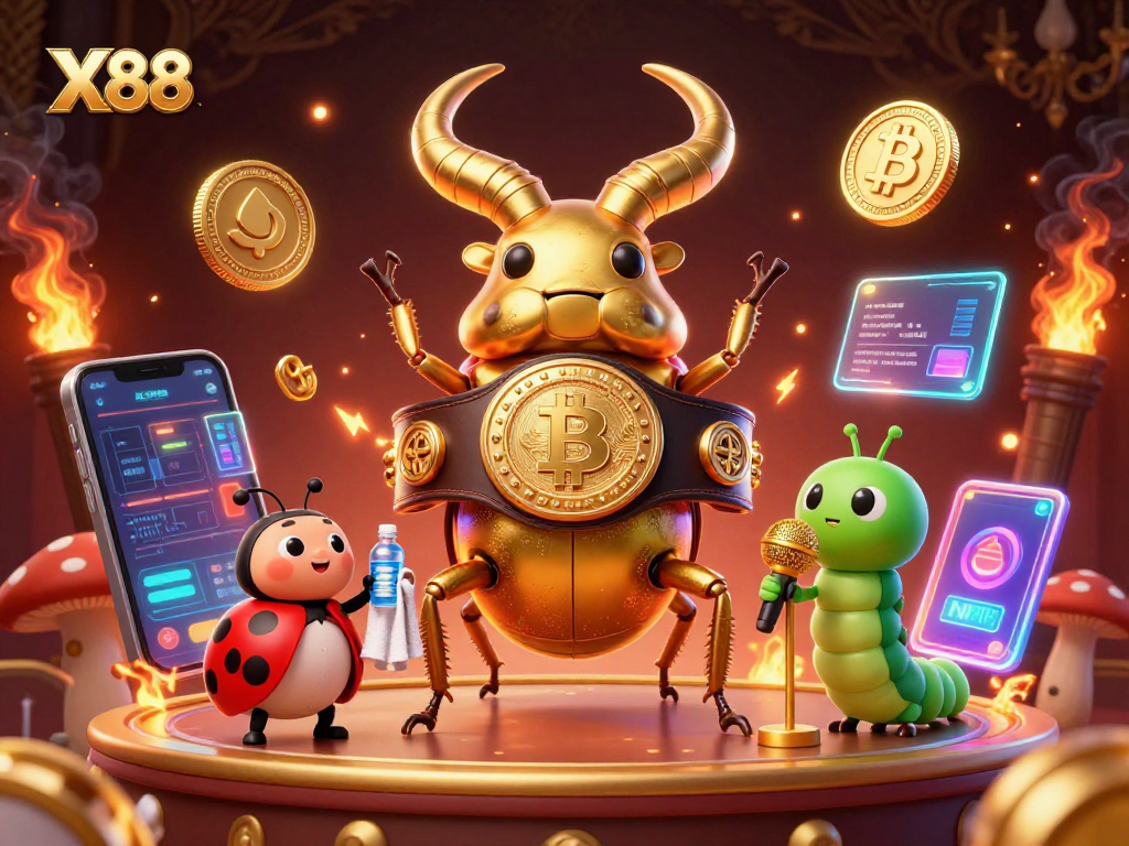 X88 captivates with engaging crypto-themed competition featuring a golden stag beetle.
