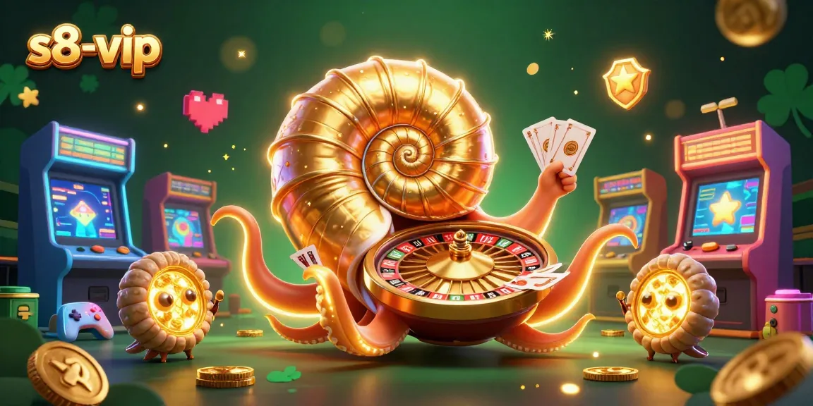 Experience the thrills at s8-vip, where the giant nautilus and glowing ammonite lead you through a vivid gaming adventure.