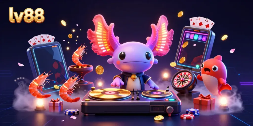 Engage in winning strategies at lv88 with an eclectic underwater party celebrating gaming.