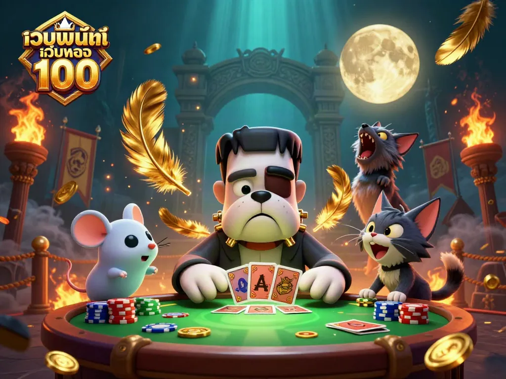 เกมไพ่บน เว็บพนันออนไลน์ เว็บตรง 100 ที่เต็มไปด้วยความสนุกสนานโดยตัวละครแฟรงเก็นสไตน์