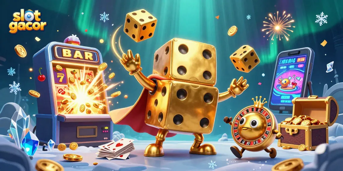 Engage with the slot gacor theme in a vibrant casino scene featuring dynamic characters and exciting game elements.