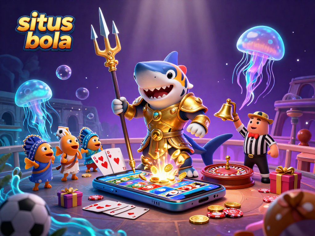 Experience exhilarating betting at situs judi bola with animated characters and dynamic gaming elements.
