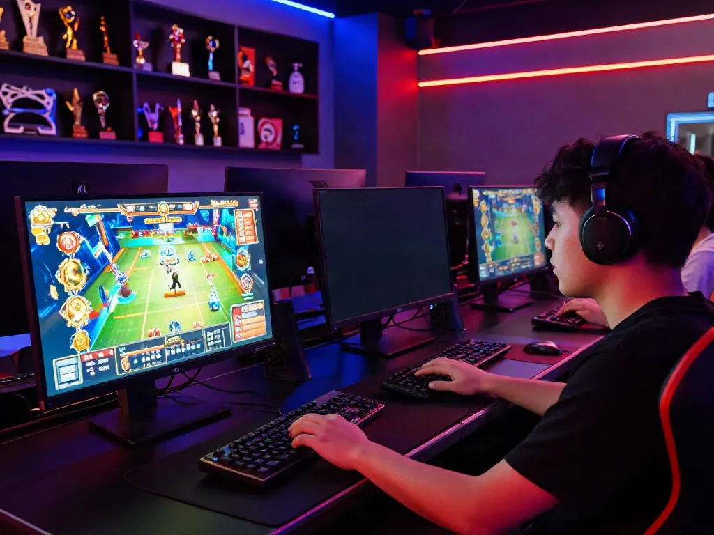 Player engaging with top online games at https://hitclub3.io/ in an immersive gaming setup.