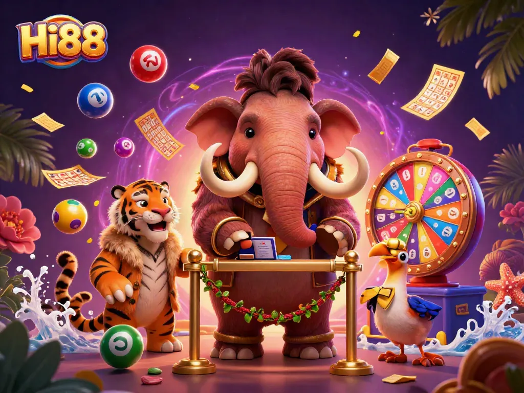 Win big with Hi88 in this vibrant casino scene filled with excitement and charm.