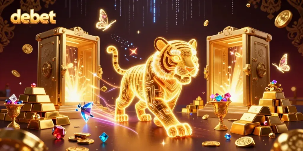 Experience dynamic casino thrills with Debet's immersive gaming atmosphere and vibrant characters.