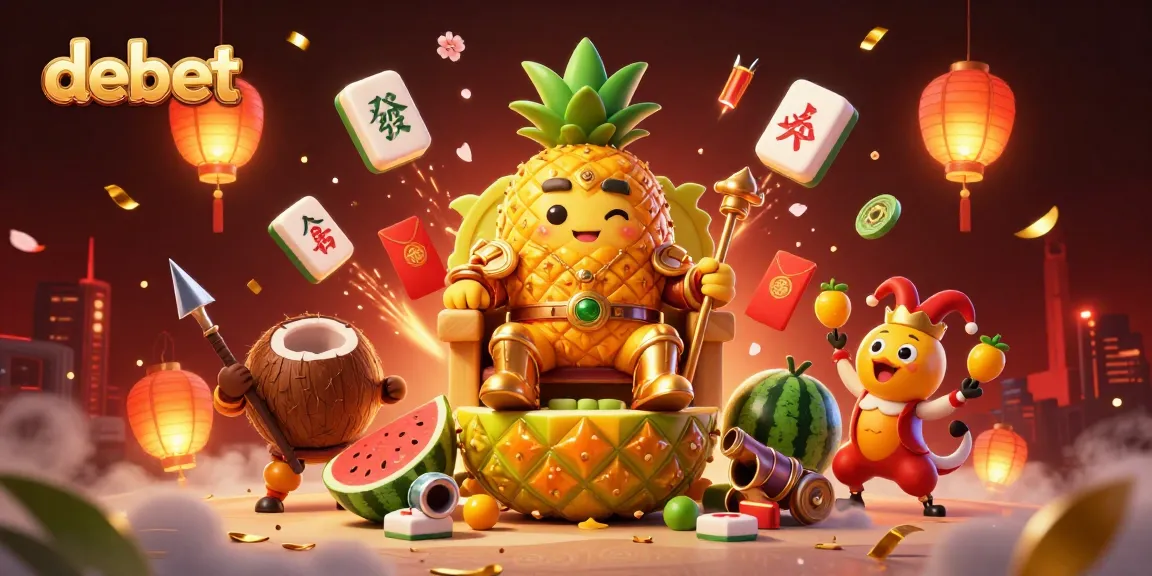 Experience winning strategies with debet in a vibrant, dynamic 3D casino illustration.