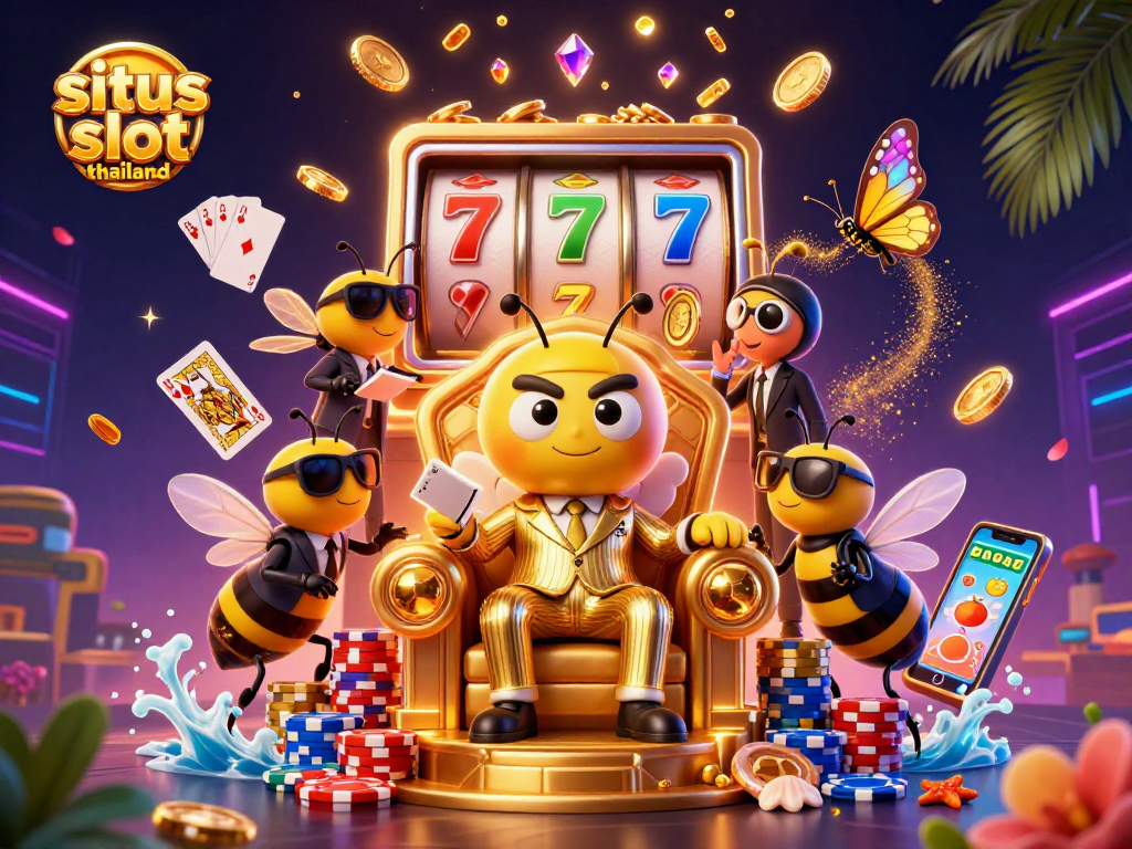 Engage with situs slot thailand in an ultra-detailed 3D cartoon scene, featuring dynamic slot visuals and characters.