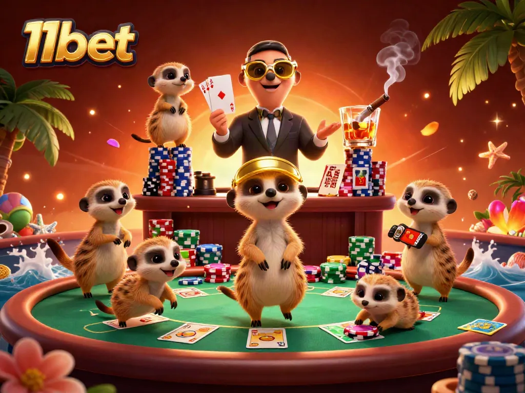 Experience the vibrant 11bet casino with meerkats running thrilling gaming operations.