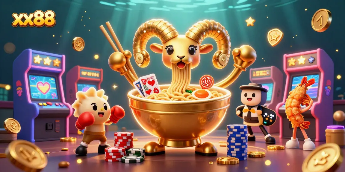 xx88 showcasing vibrant 3D casino scene with fun characters and exciting game elements