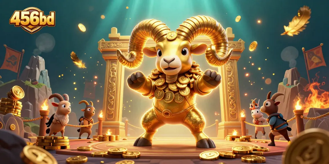 Join the golden ram in an epic bet at 456bd's vibrant casino arena, full of action and energy.