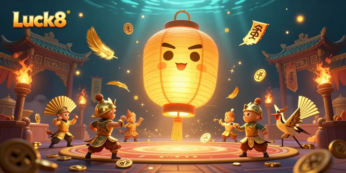 Experience the vibrant Luck8 world of online gambling with dynamic casino elements and golden themes.