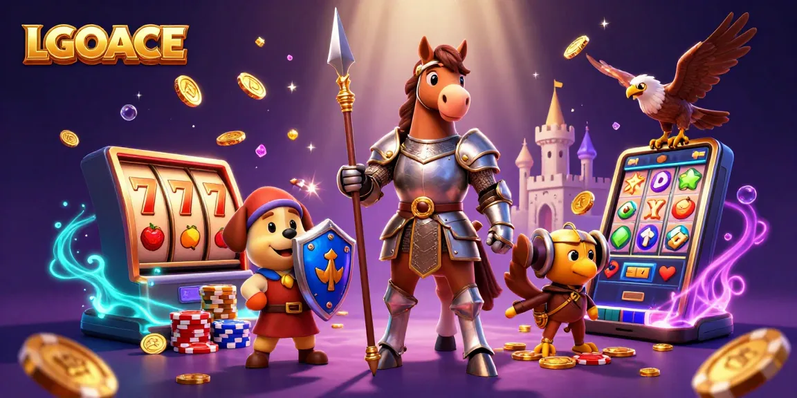 LGOACE offers players thrilling slot experiences with cascading coins and vibrant game elements.
