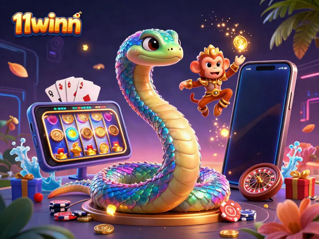 Experience exciting gameplay with 11winn's vibrant gaming scene featuring colorful slots and dynamic casino elements.