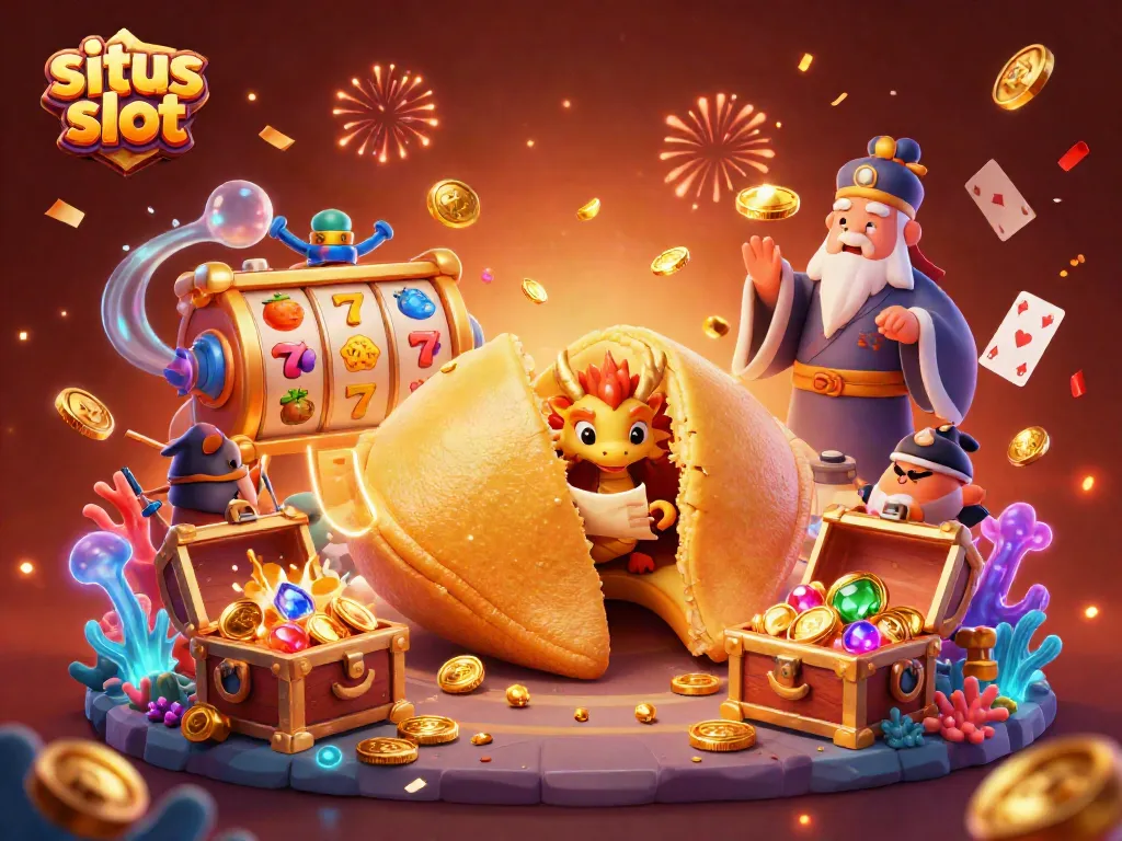 Experience exciting gameplay at situs slot, featuring vibrant slot reels and whimsical characters.