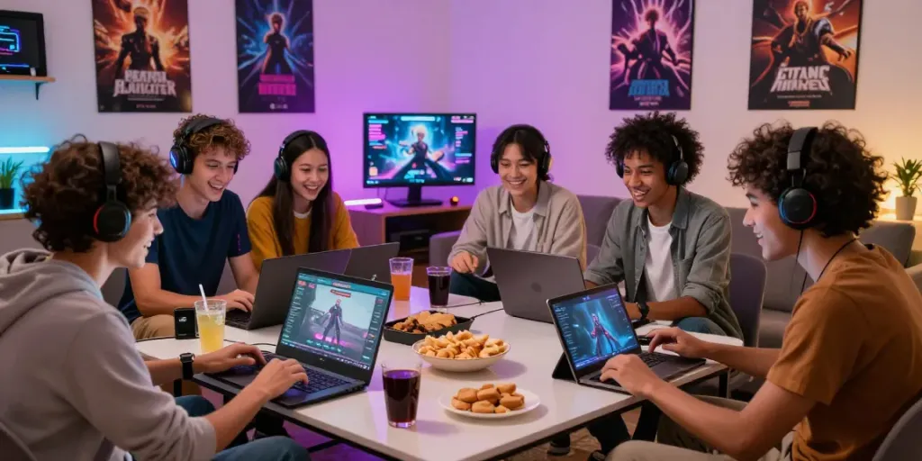 Engaged players enjoying rokok88 alternatif in a vibrant gaming session.