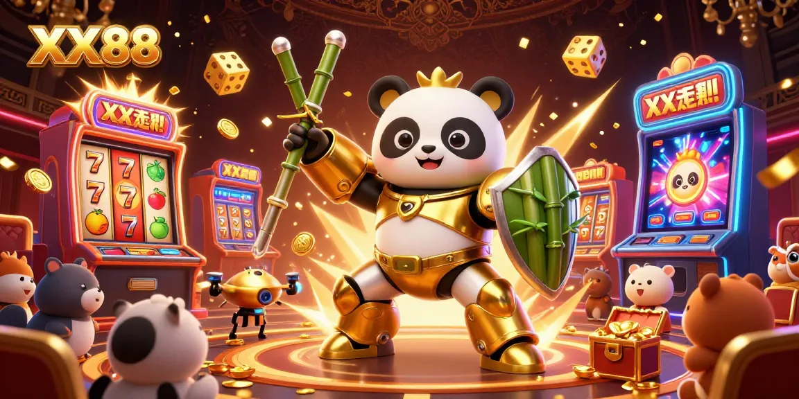 Participate in the vibrant XX 88 casino games realm, featuring lively characters and dynamic slot machines.