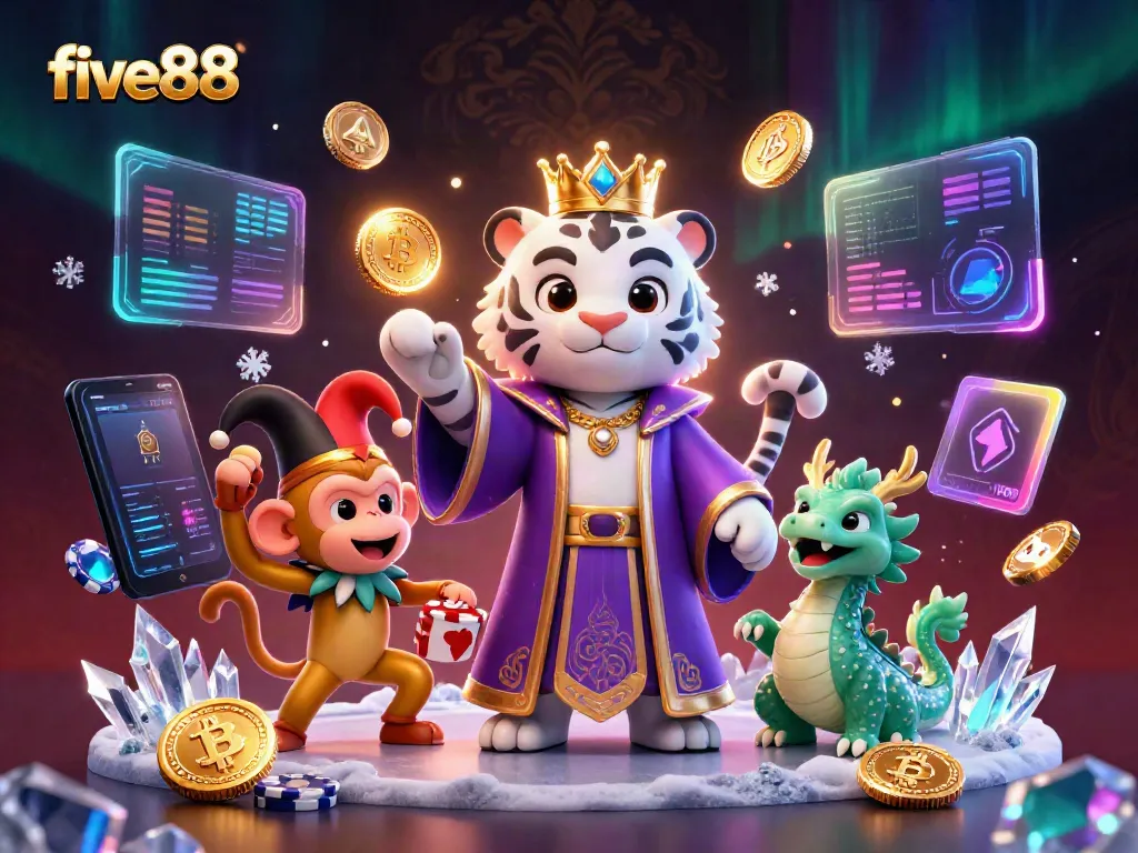 Experience the dynamic world of five88 with engaging characters and vibrant casino elements.