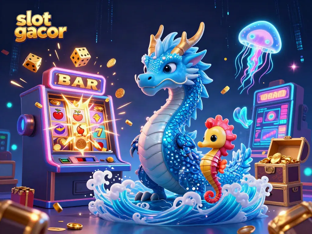 Experience slot gacor excitement with vibrant casino-themed characters and dynamic gaming elements.