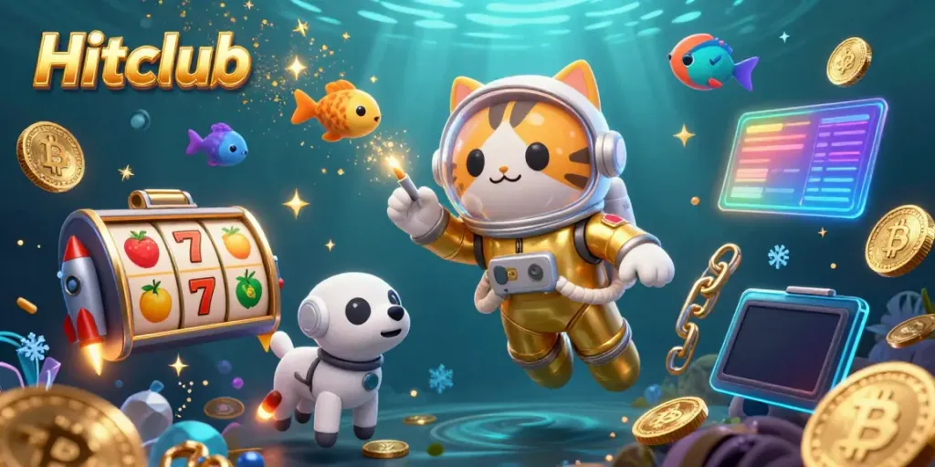 Engage with Hitclub's vibrant casino adventure featuring animated characters and rich gaming elements.