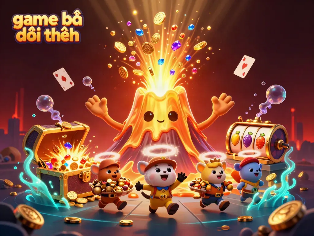 Enjoy thrilling game bài đổi thưởng with excitement from treasures and vibrant casino elements.