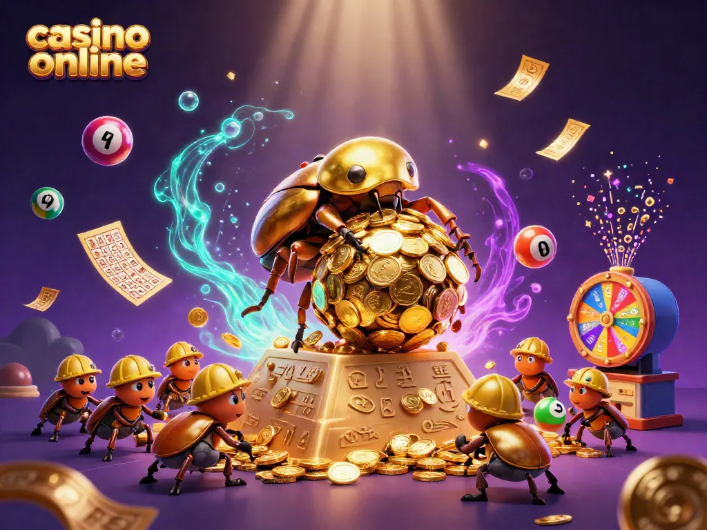 Casino online: Diversión y emoción con dados y juegos de azar en un ambiente brillante.
