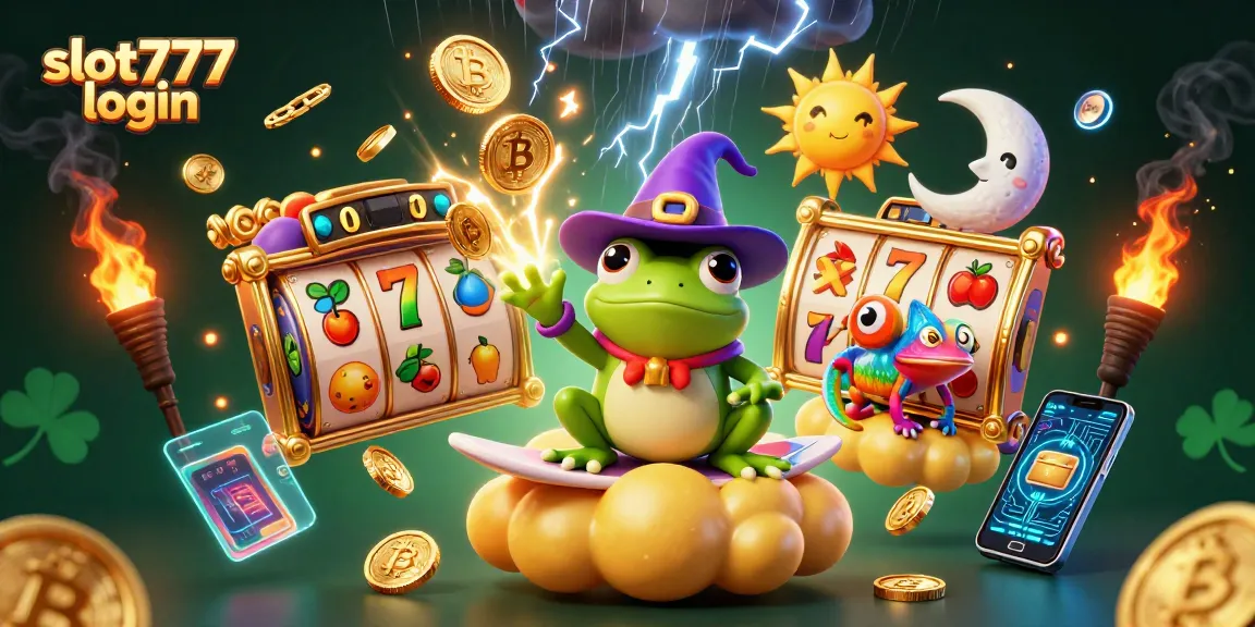 Experience the excitement of slot777 login with vibrant casino features and golden coins!