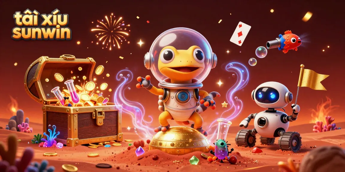 Experience winning at tài xỉu sunwin with vibrant 3D illustration capturing casino excitement.