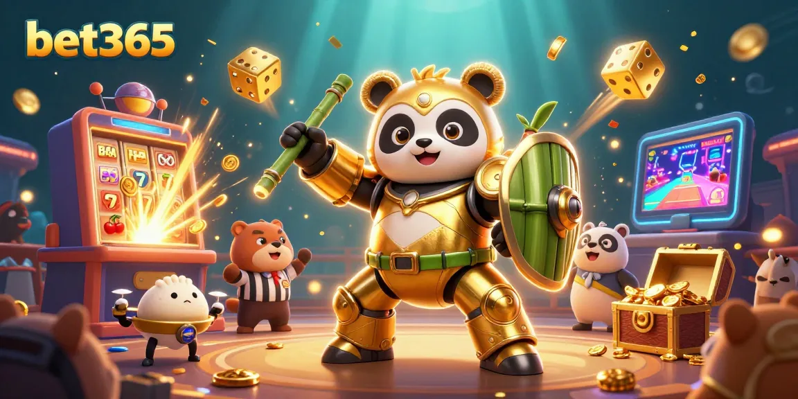 Engage in thrilling gameplay with bet365's dynamic casino environment featuring colorful games and characters.