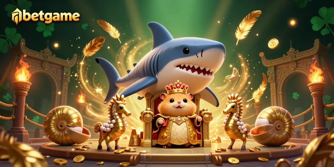 Experience thrilling nbetgame action with a golden hamster king in a dynamic casino arena.