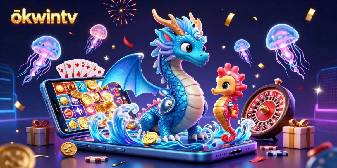 Bet on high-quality matches and enjoy sports with okwintv in a vibrant 3D underwater casino scene.