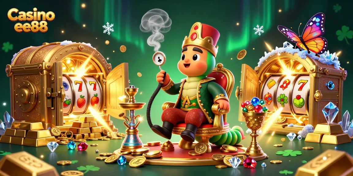 Engage in spectacular gaming with Casino ee88's vibrant 3D illustration of a whimsical caterpillar master.