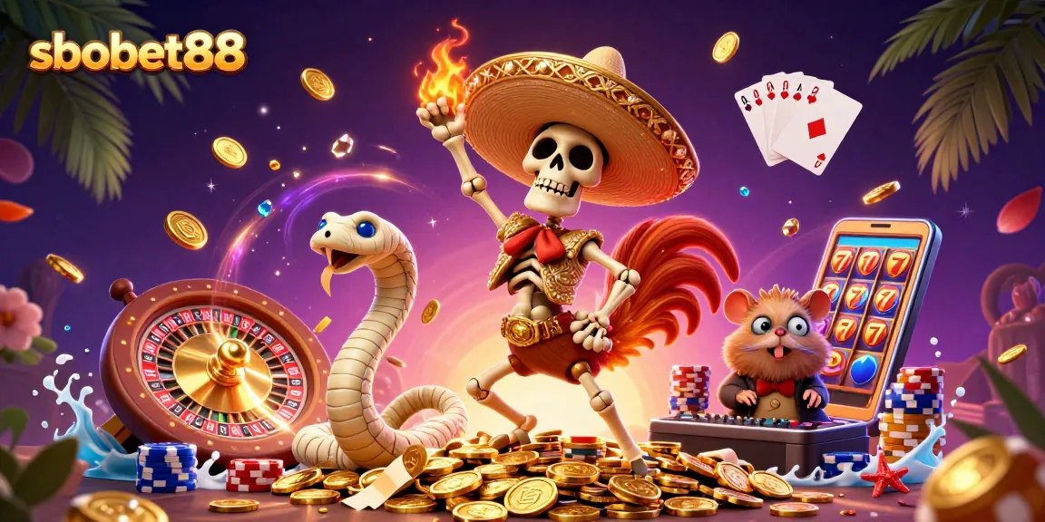 Mulai pengalaman bermain sbobet88 yang seru dengan skeleton mariachi dan harta emas.