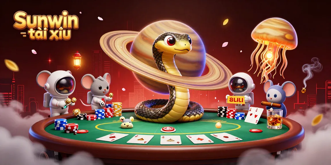 Experience dynamic gameplay in Sunwin tài xỉu, featuring colorful chip towers and playful bets in a lively casino atmosphere.