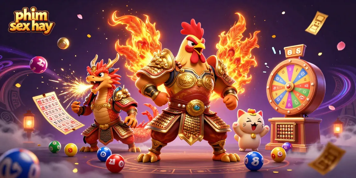 Experience the thrill of gambling with phim sex hay as fortune cat and dragon hatchling cheer in a vibrant casino scene.