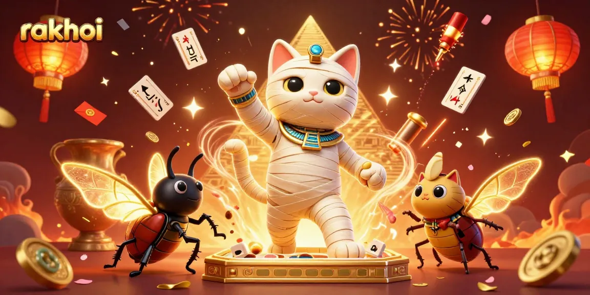 Experience the excitement of rakhoi online casino with animated 3D characters and vibrant casino elements.