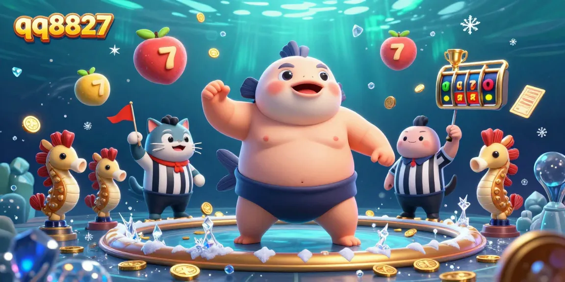 Experience thrilling slots action with qq8827 as the fugu blowfish entertains under the sea.
