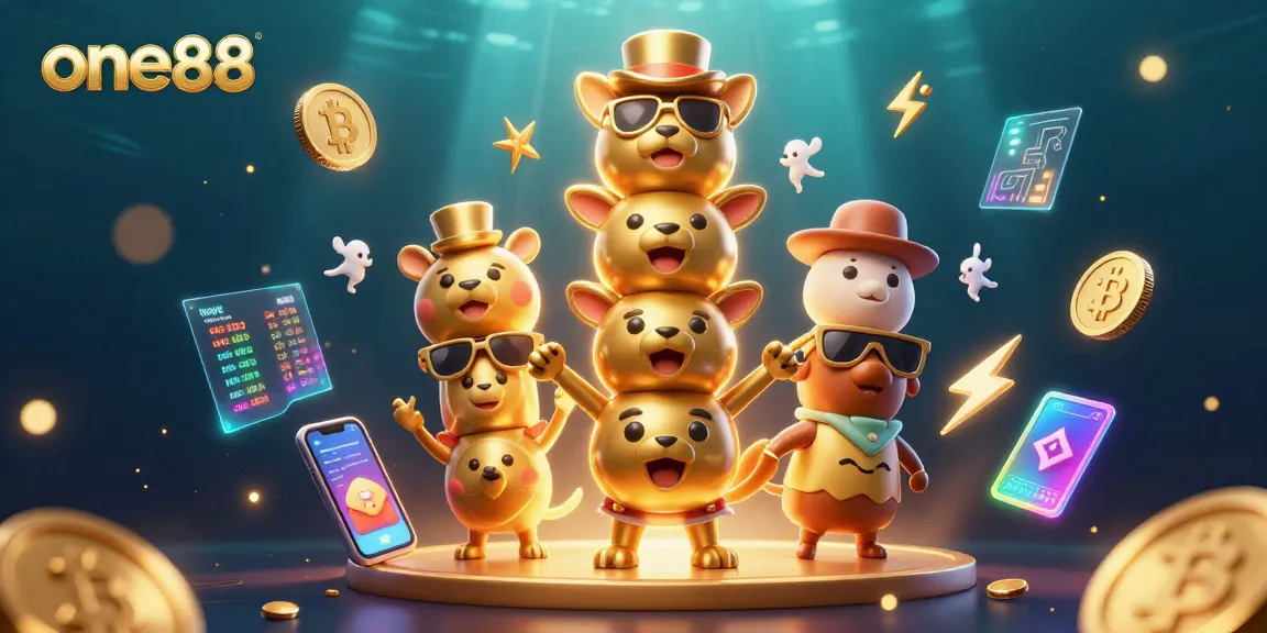 Win exciting prizes at one88 casino with unique animated characters and vibrant game elements.